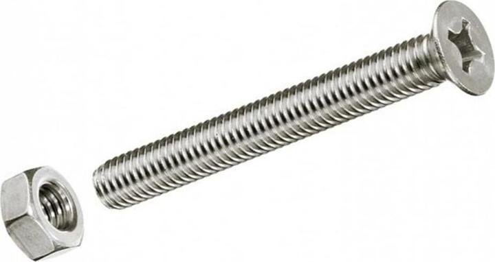 Produktbild Krafter Metrische Schrauben M 5 x 40 mm mit Muttern Edelstahl, 4 Stk (4 Schrauben pro Stück)