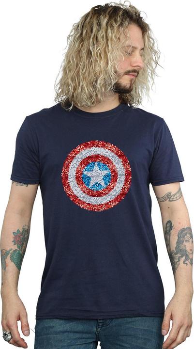 Produktbild Captain America Pixelated Shield TShirt (M)
