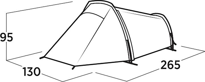 Image du produit Easy Camp Tunnelzelt Sarek 1 (dunkelgr?n/orange, Modell 2025) (Tente tunnel, 1.80 kg, 1 personne)