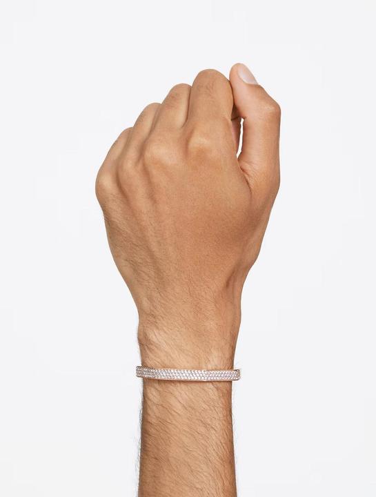 Produktbild Swarovski Dextera Armreif Achteckform Pavé Mittel Weiss Roségold (Swarovski Metall)