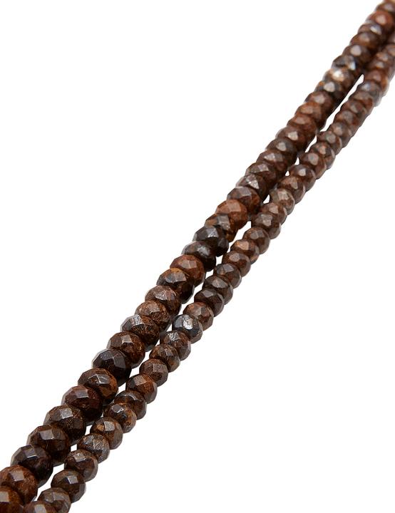Leyda Bronzit Strang Button facettiert