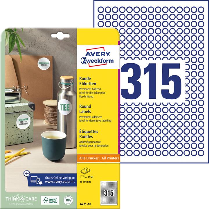 Image du produit Avery Runde Etiketten