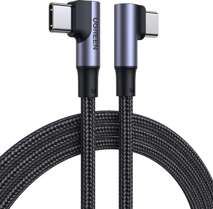 Image du produit Ugreen Câble de données USB-C 2.0 coudé vers USB-C 2.0 coudé 5A (2 m, USB 2.0)