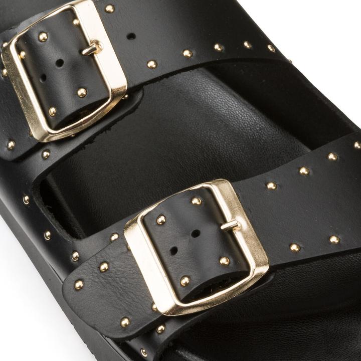 Produktbild La Redoute Collections Lederpantoletten mit Metallnieten (37)