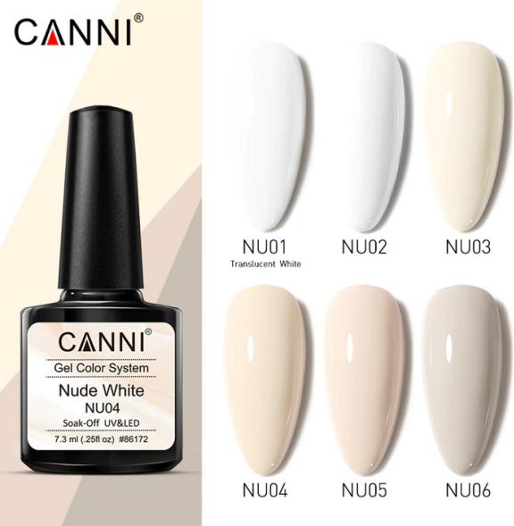 Image du produit Nagellack24 Vernis gel Nude White NU06 UV/LED (Blanc nu, Vernis à ongles effet gel)
