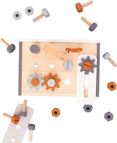 Immagine prodotto Activity Board Banco da lavoro in legno, cassetta degli attrezzi con nome, giocattolo in legno per bambino, regalo