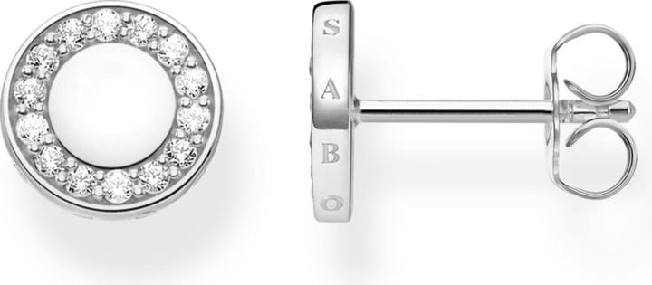 Produktbild Thomas Sabo Ohrstecker Kreis mit weissen Steinen (925er Silber)