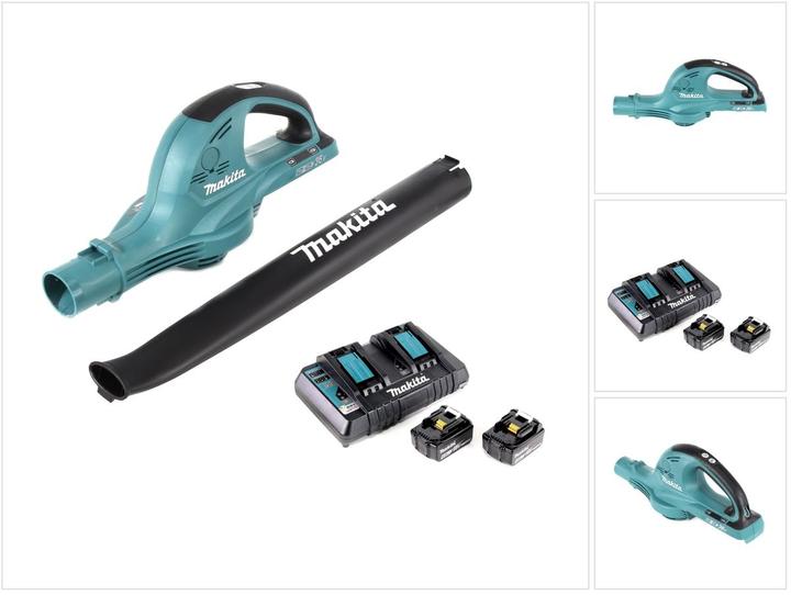 Immagine prodotto Makita DUB 361 PM 2x soffiatore a batteria 18 V / 36 V + 2x batteria BL 1840 B 4 Ah / 4000 mAh (Batteria ricaricabile, Soffiafoglie)
