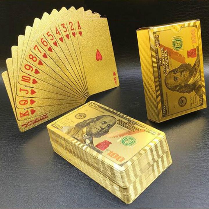 Actual product image JTI Playing cards - pack of cards with 24-carat gold plating, USD