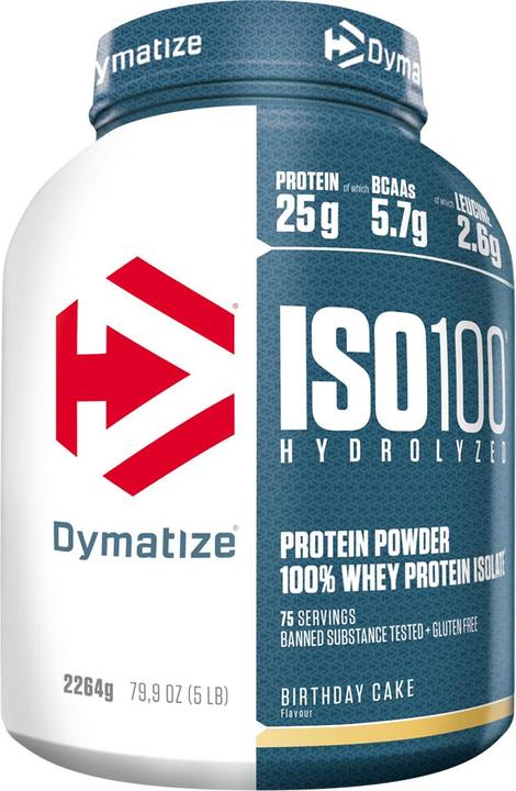 Produktbild Dymatize ISO 100 Hydrolyzed (Birthday Cake, 1 Stk., 2264 g)
