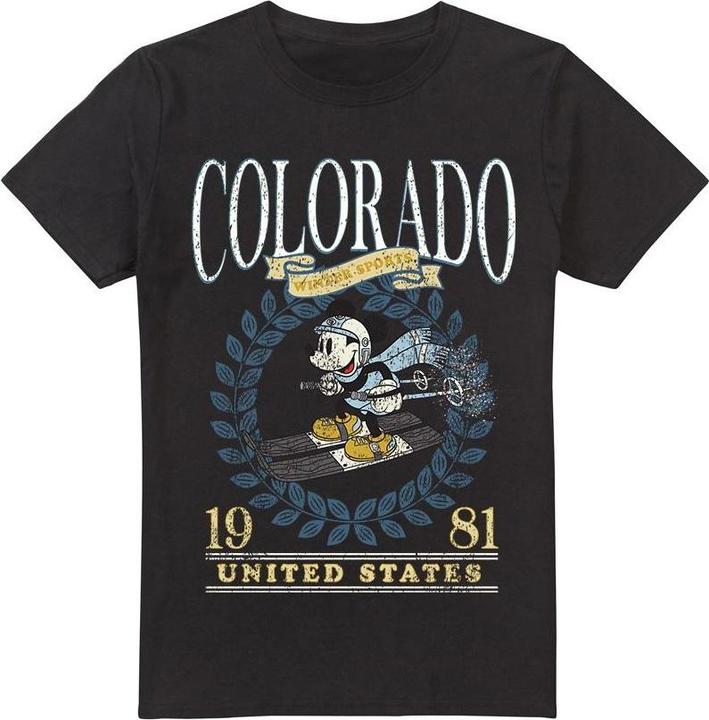 Actual product image Disney Mens Colorado Ski Mickey Mouse T-Shirt (XXL)