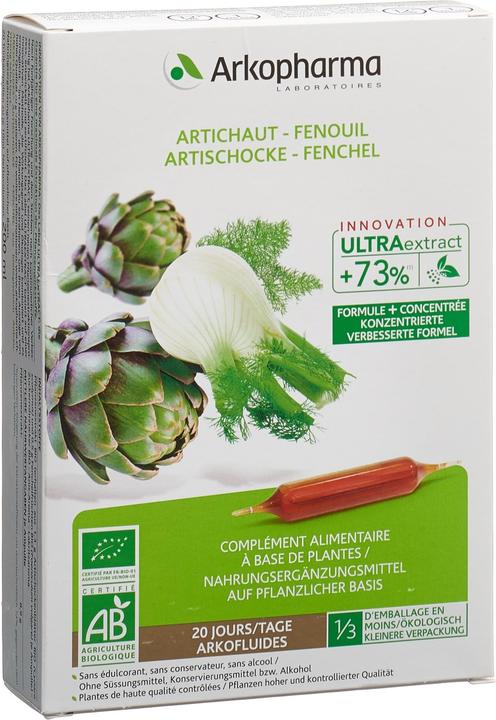 Produktbild Arkopharma Bio Artischocke-Fenchel (40 Stück, Ampulle, 371 g)