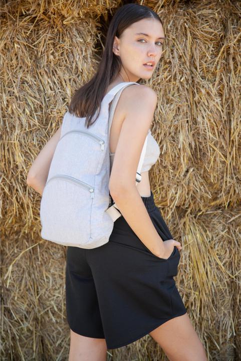 Produktbild Kimood Recycelter Motiv-Rucksack mit diebstahlsicherer Rückentasche