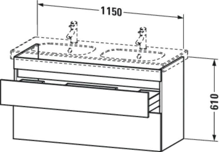 Produktbild Duravit Waschtischunterbau DURASTYLE 453x1150x610mm leinen
