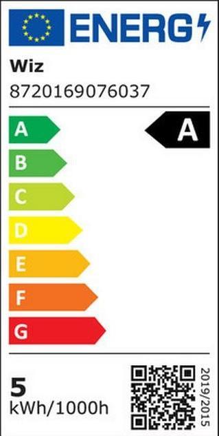 Etichetta energetica WiZ Lampada a filamento (E27, 4.30 W, 903 lm, 1 x, A)