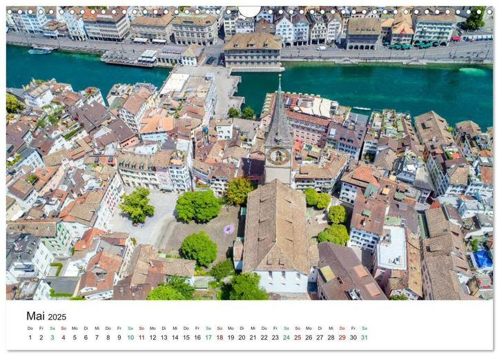 Image du produit Luftbildkalender Zrich (Wandkalender 2025 DIN A3 quer), Monatskalender (A3, Allemand)