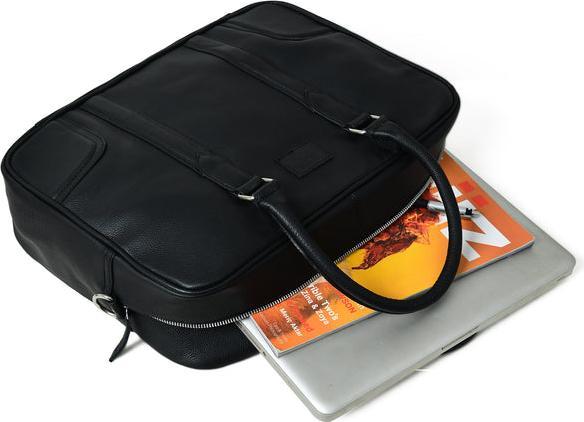 Produktbild Only-Bags.Store Texas Schwarz Leder Aktentasche