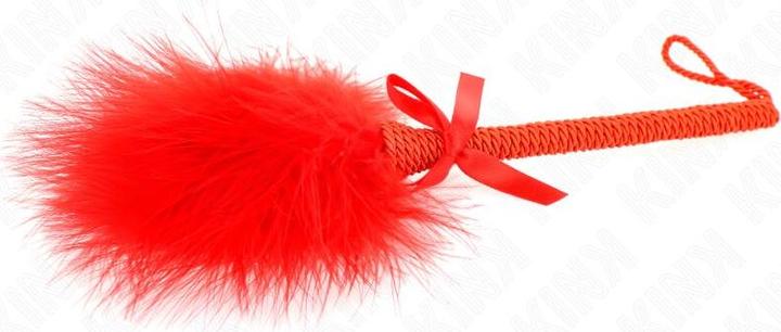 Immagine prodotto Kink - Parete in corda di nylon con piume di solletico e fiocco rosso 25 Cm