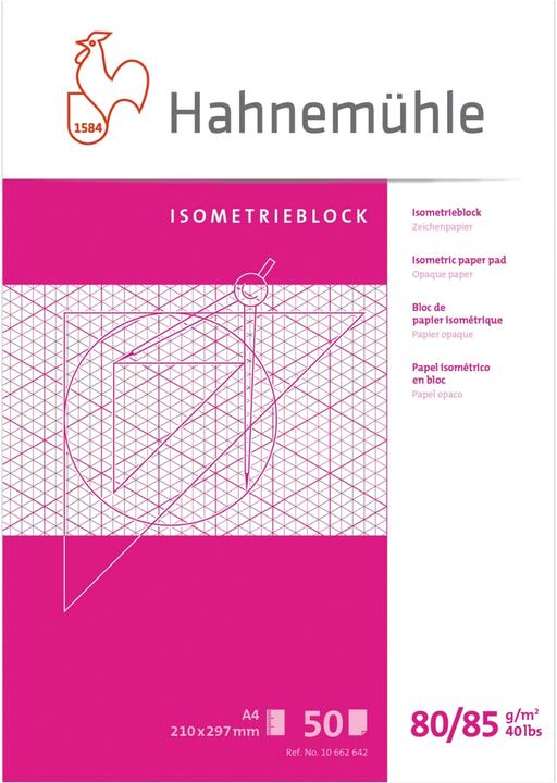Image du produit Hahnemühle Bloc isométrique A4 50BL rugueux. (A4)
