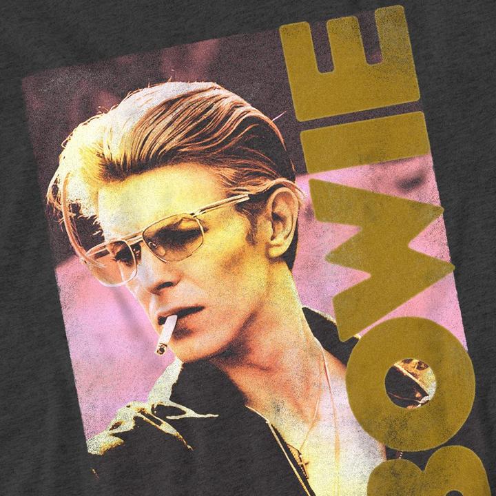 Actual product image David Bowie Unisex Adult Smokin T-Shirt (XL)