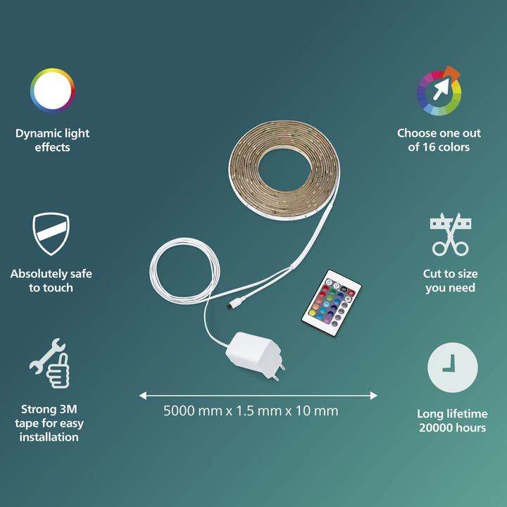 Produktbild Philips LED Lightstrip (Mehrfarbig, 500 cm, Indoor)