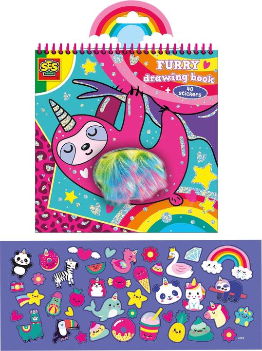Actual product image Ses Plush coloring book