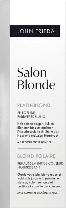 Produktbild John Frieda Salon Blonde Platinblond Pflegende Farbveredelung - 120ml (Platinblond)