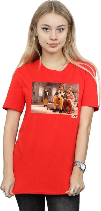 Actual product image Elf Womens/Ladies Family Shot Cotton Boyfriend T-Shirt (L)
