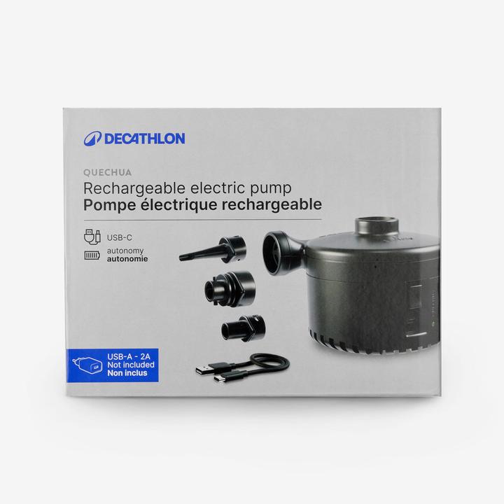 Produktbild Quechua Elektopumpe kompakt aufladbar über USB-C Camping