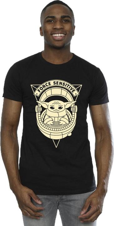 Actual product image Star Wars Mens The Mandalorian Grogu Force Sensitive T-Shirt (L)