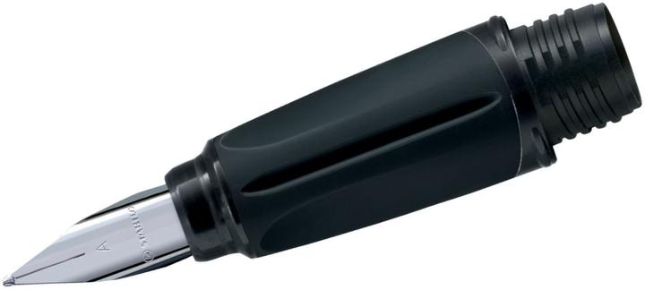 Actual product image STABILO Grip for school fountain pen - EASYbuddy in black/limette - with beginner nib A (Black/lime, 1 x)