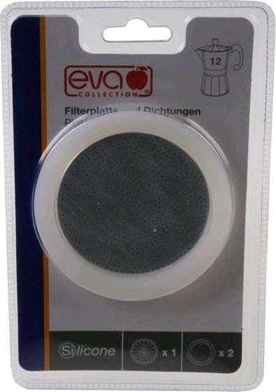Actual product image Eva- Kochen und Haushalt Eva replacement filter aluminium2 silicone seals 12 t