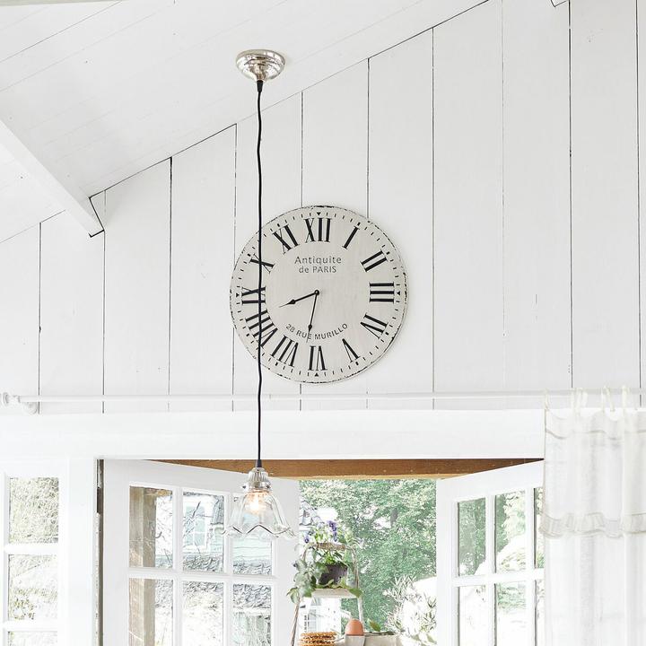 Actual product image Loberon Clock Rue Murillo antique white/black (57 cm)
