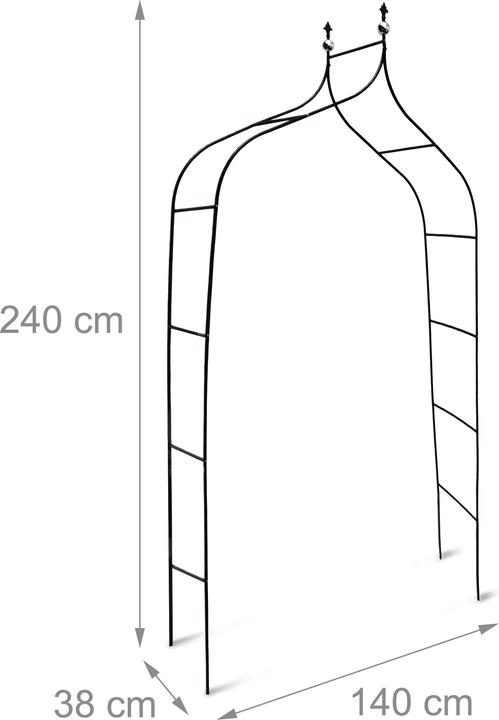 Nährwerte und Zutaten Relaxdays Rankbogen (38 cm, 155 cm)
