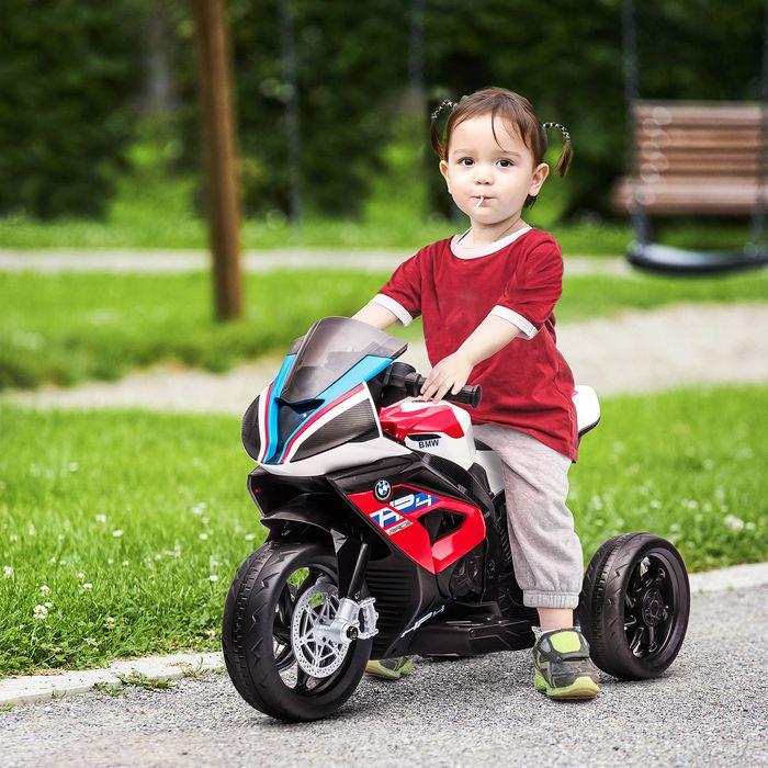 Produktbild Swisshandel24 Kinderelektro-Motorrad 6V Dreirad, 3 Musikmodi 2,5km/h ab 18 Monaten PP Metall Rot (6 V)