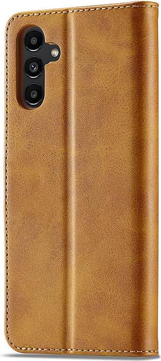 Actual product image LC.Imeeke Samsung A71 (2020) - Wallet Etui mit 3 Kartenfächern & Magnetverschluss, hellbraun/orange (Samsung Galaxy A71)