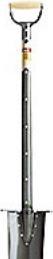 Actual product image Fiskars Spade, drainage spade with long, narrow blade and rail that gives the spade extra strength.