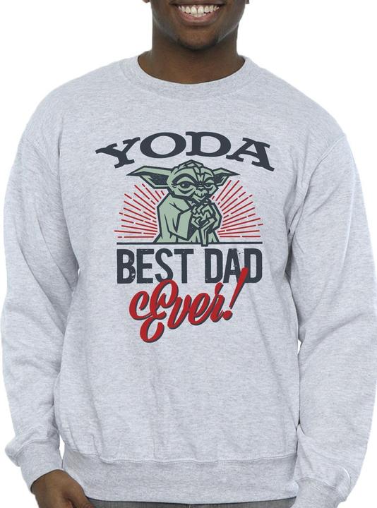 Actual product image Star Wars Mens Mandalorian Yoda Dad Sweatshirt (XL)