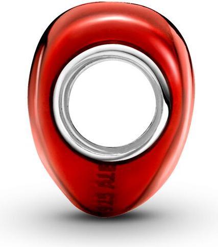 Produktbild Pandora Rotes Metallic Herz Charm (Silber 925, Emaille)