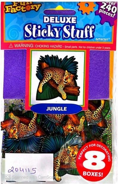 Amscan Dschungel Aufkleber Deluxe 240erPack