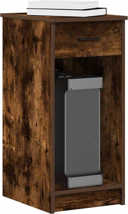 Productafbeelding VidaXL Computerkast met lade gerookt eiken 35x45x77 cm PC-kast (35 x 45 x 77 cm)