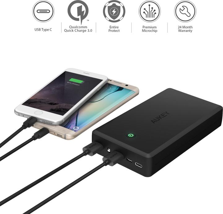 Actual product image Aukey Pb-Y3 (30000 mAh, 111 Wh)