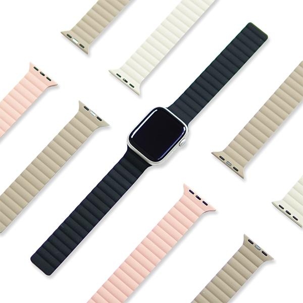 Image du produit Araree pasek Silicone Link Apple Watch 42/44/45/49mm biało-zielony/warm white-khaki AR70-01907C (Silicone)