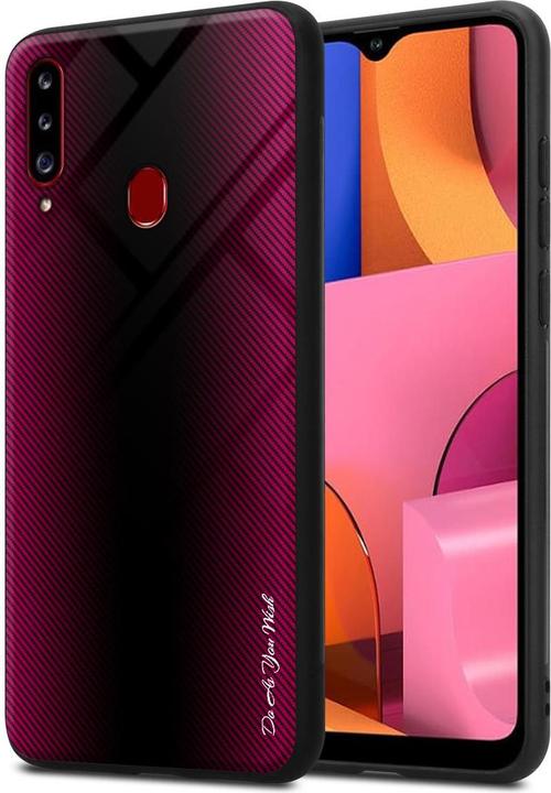 Actual product image Cadorabo TPU Striped Glass Cover (Samsung Galaxy A20s)