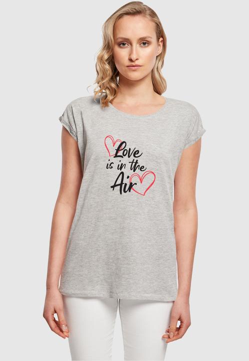 Actual product image Merchcode Ladies Valentines Day - Love is in the Air Extended Shoulder Tee - 117155 (XL)
