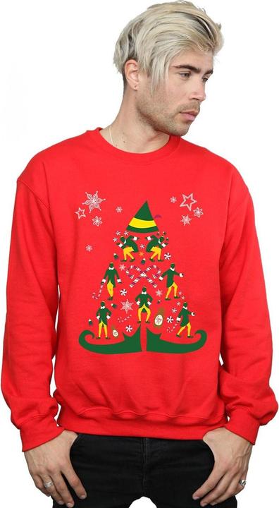 Actual product image Elf Mens Christmas Tree Sweatshirt (M)