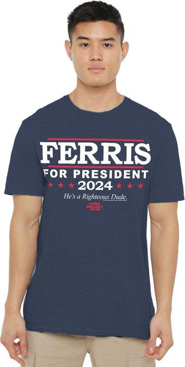 Actual product image Ferris Bueller´s Day Off Unisex Adult Ferris For President T-Shirt (S)