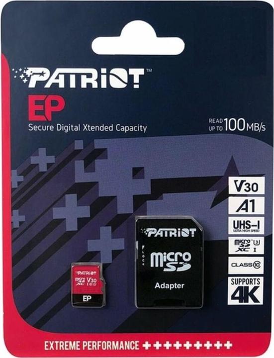 Image du produit Patriot EP Pro Micro SDXC 1TB (512 Go, microSDXC, U3, UHS-I)