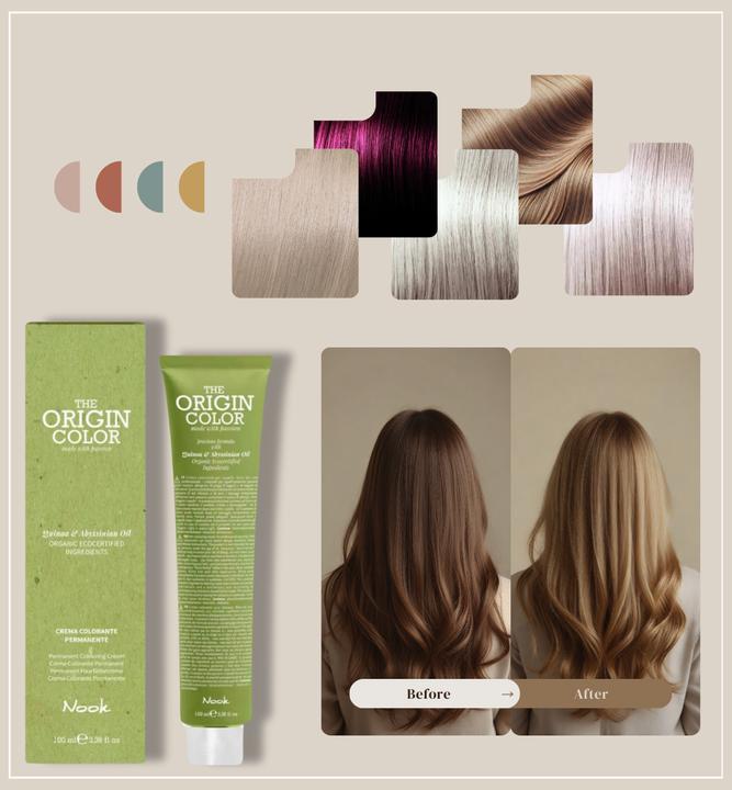 Actual product image Nook Origin Colour hair dye (8.43 Light blonde copper gold)
