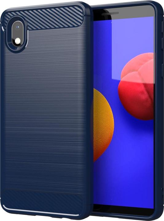 Produktbild Cadorabo TPU Ultra Slim carbon edelstahl Kombi Cover (Samsung Galaxy A10e, Samsung Galaxy A20e)